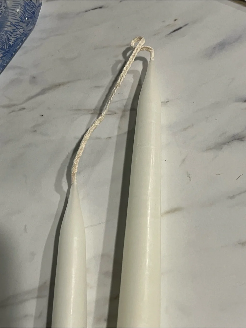 Dansk White Hand-Dipped Taper Candles - Set of 8